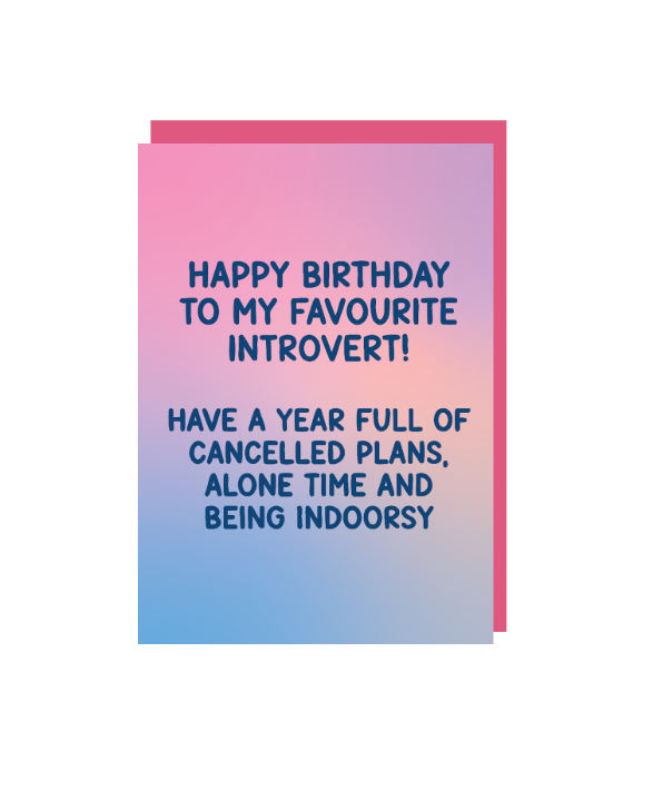 HBD Introvert Greeting Card