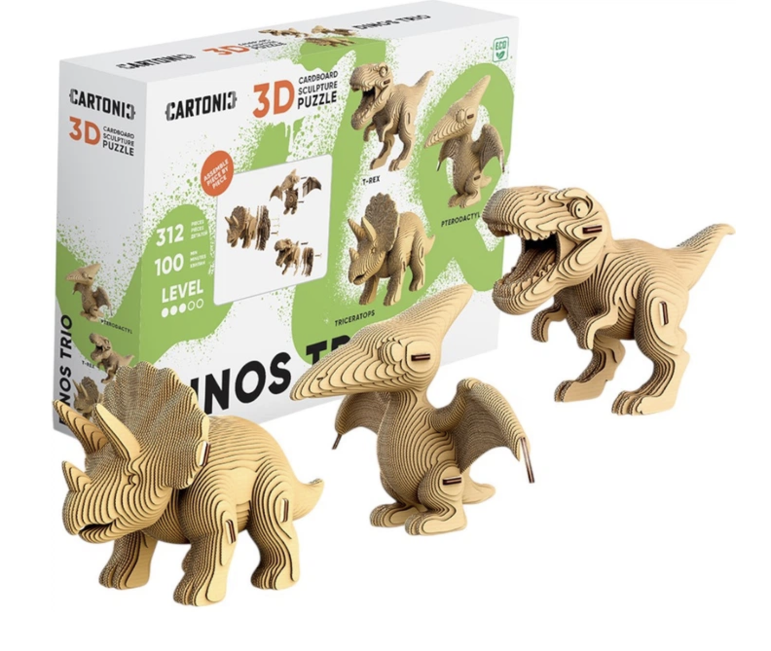 DINOS TRIO Cartonic 3D Puzzle