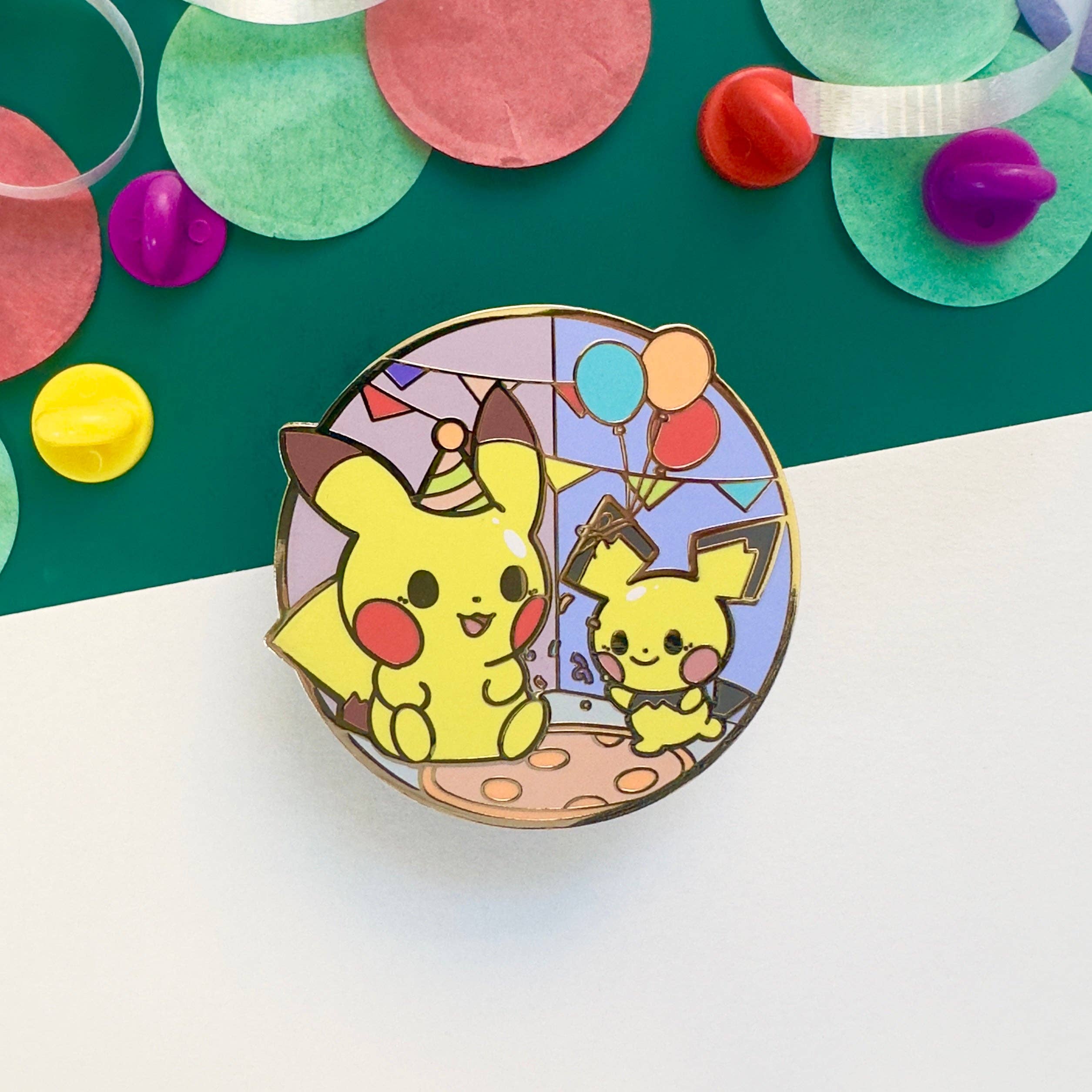 Pikachu & Pichu Pokemon Party Pin
