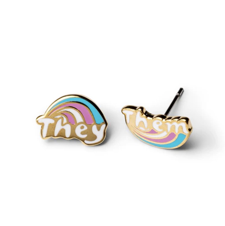 They Them Stud Earrings