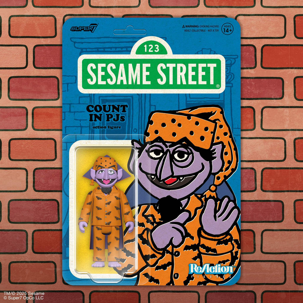 Super7 - Sesame Street - Count in PJs - Reaction Figures WV6