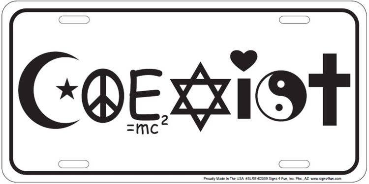 Coexist - License Plate