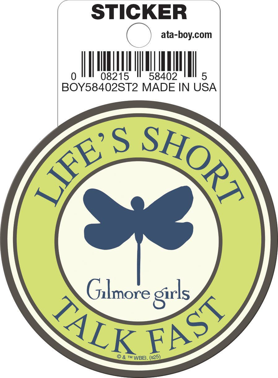 Gilmore Girls Life is Short Talk Fast Die Cut Sticker