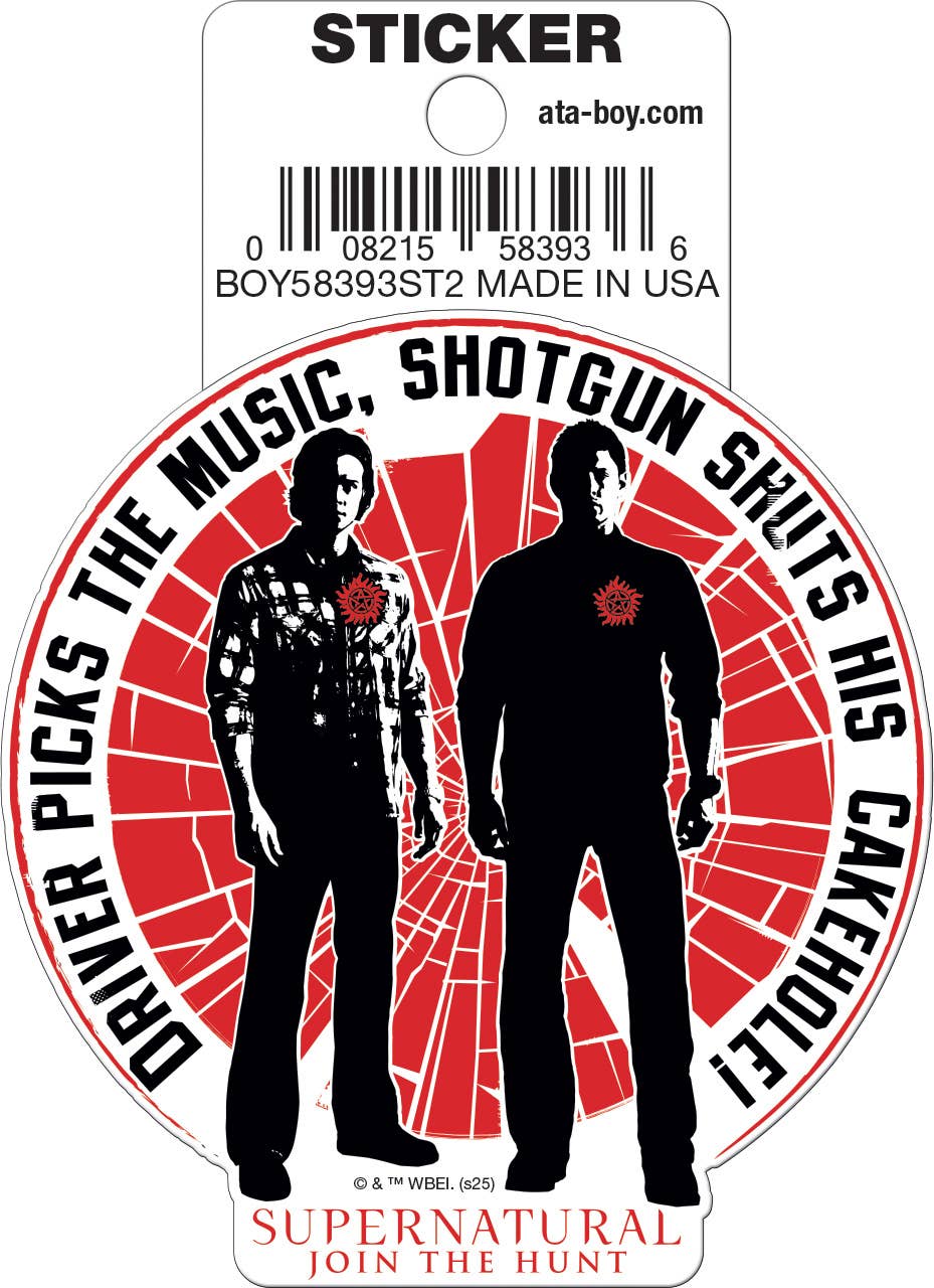 Supernatural Sam And Dean Driver Picks Music Die Cut Sticker
