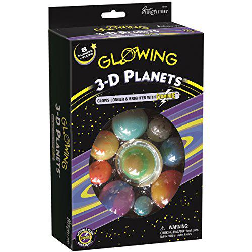 Glowing 3-D Planets