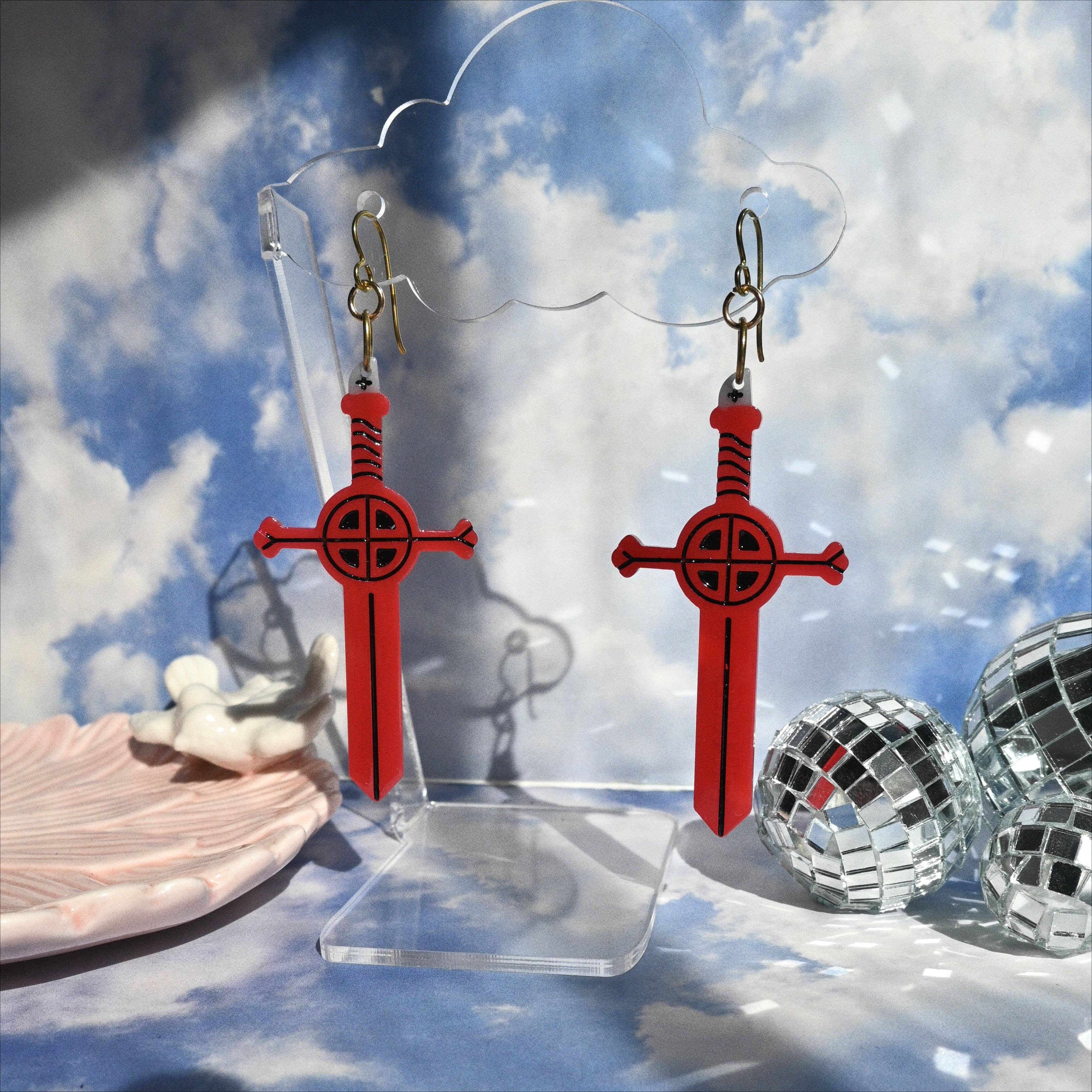 Adventure Time Finn’s Swords Earrings