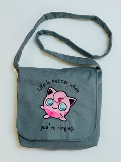 Jigglypuff Inspired Messenger Bag