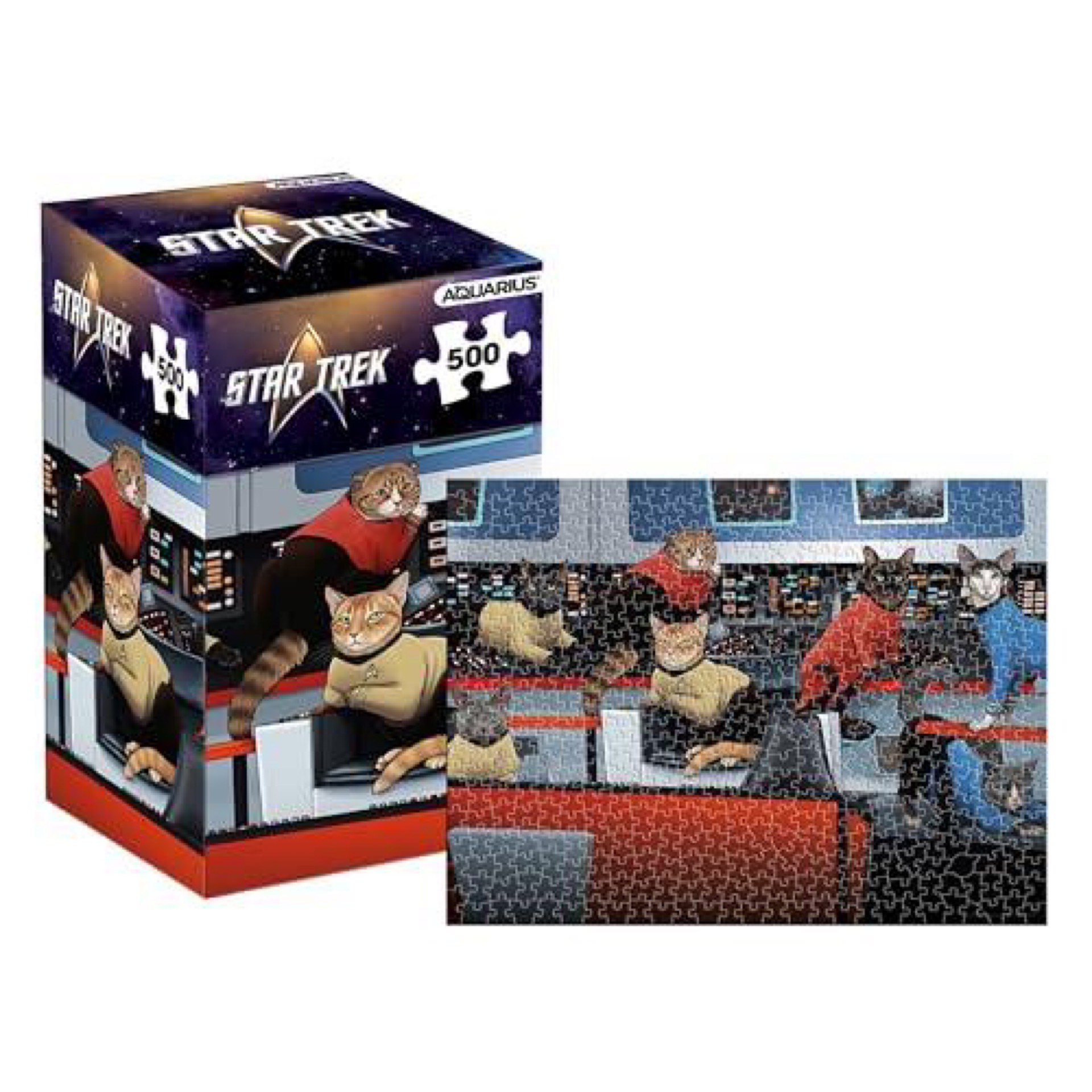 Aquarius Star Trek Cats 500pc Puzzle (500 Piece Jigsaw Puzzle) - Glare Free - Precision Fit - Officially Licensed Star Trek Merchandise & Collectibles