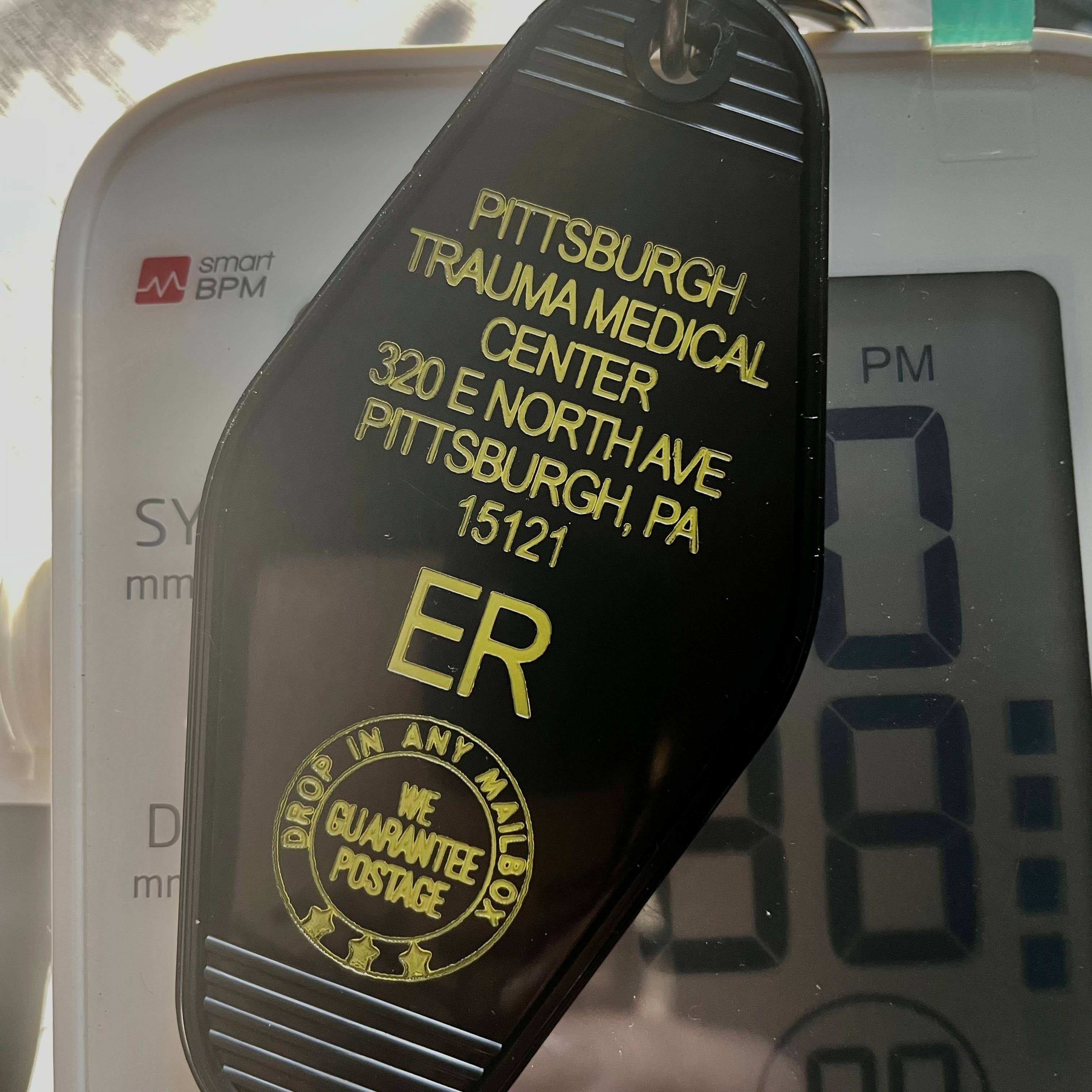 Motel Key Fob - Pittsburgh Trauma Medical Center (The Pitt)