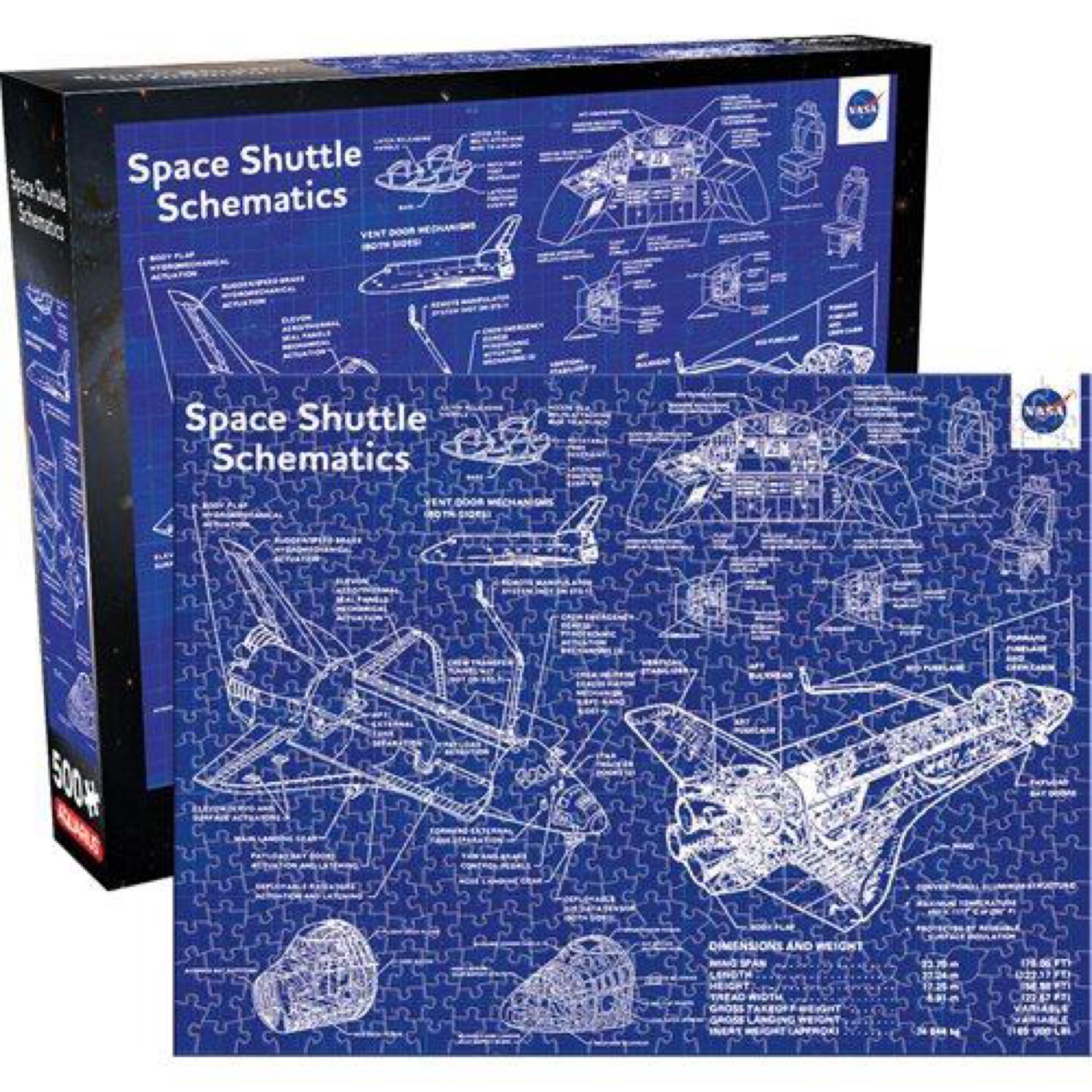 NASA Shuttle Schematic 500-Piece Puzzle