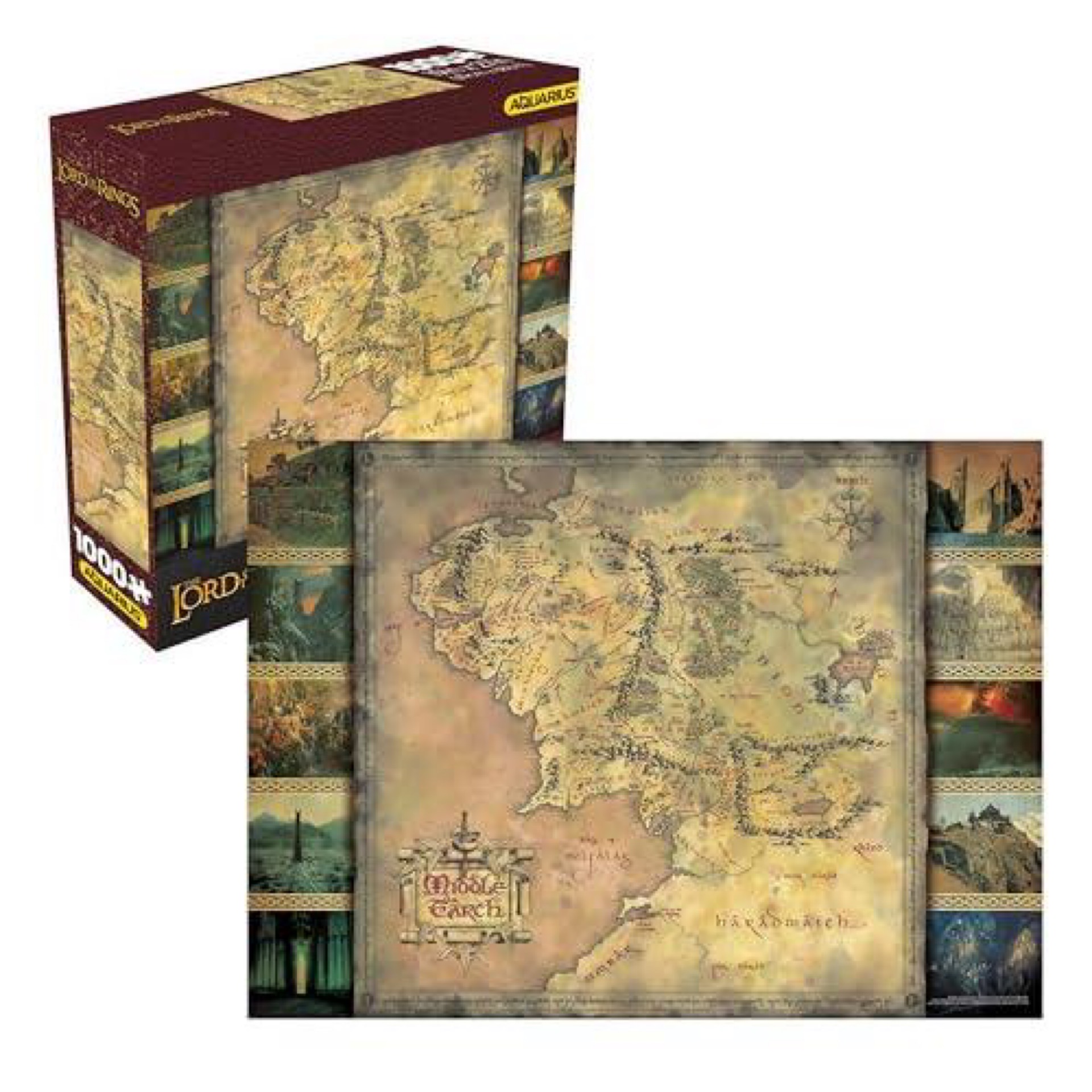 Lord of The Rings Middle Earth Map 1000 Piece Jigsaw Puzzle