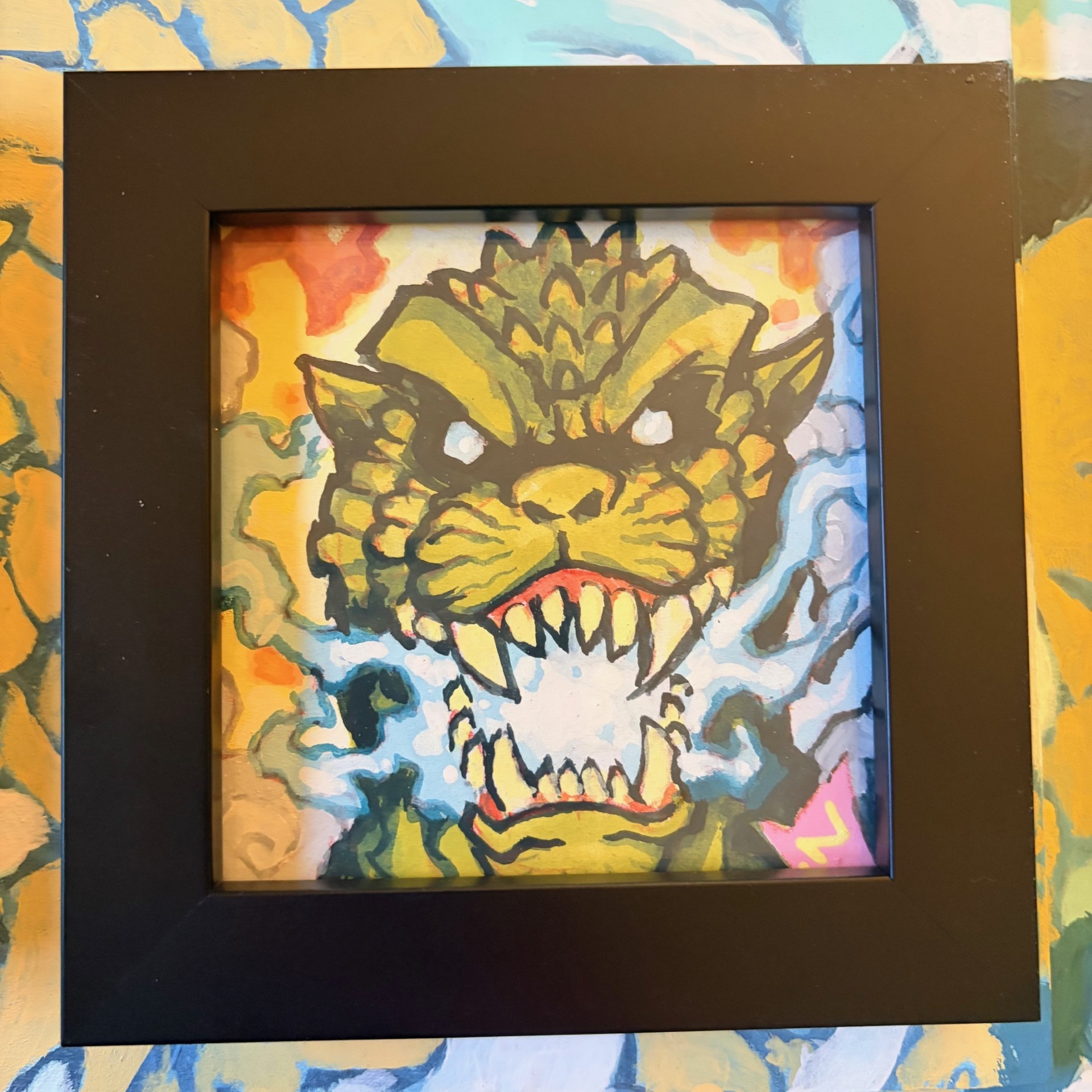 Godzilla Inspired Framed Coaster Original (Godzilla Fury)