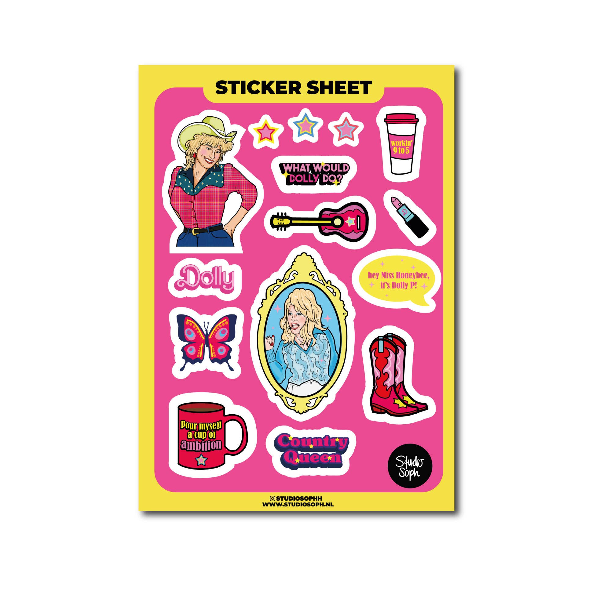 Legend Country Singer Cowgirl A5 Sticker Sheet