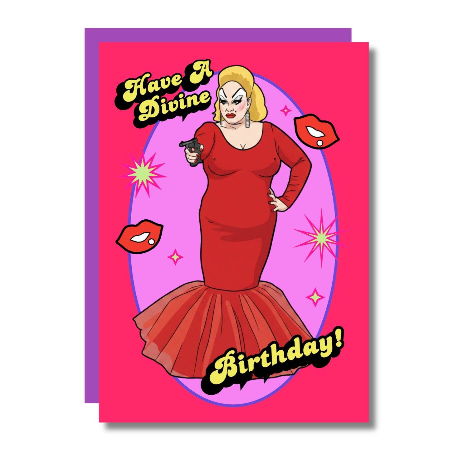 Divine Birthday Funny Drag Queen LGBTQ+ Greeting Card